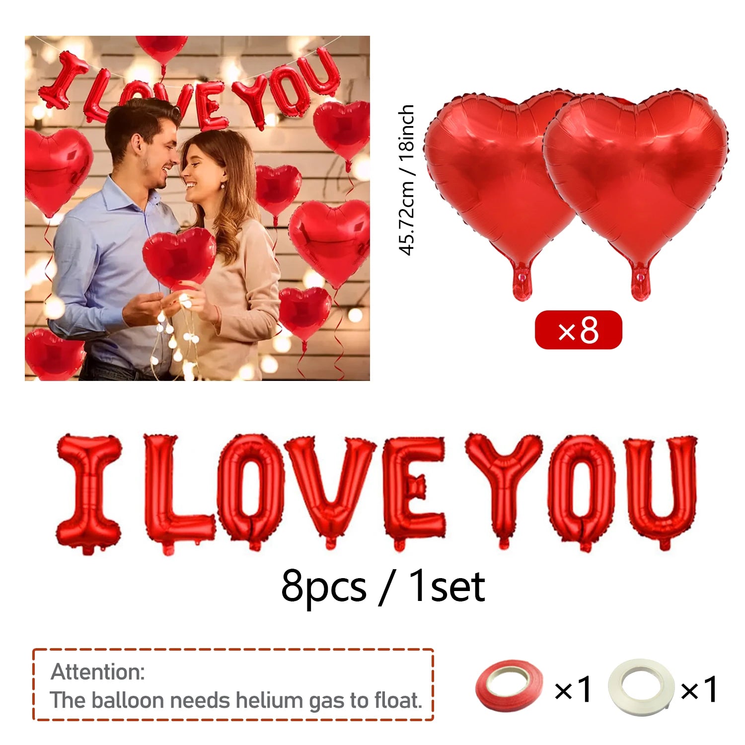 Joli Ballons « I Love You »